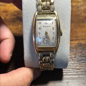Vintage Bulova with Curved Crystal. Works GREAT!